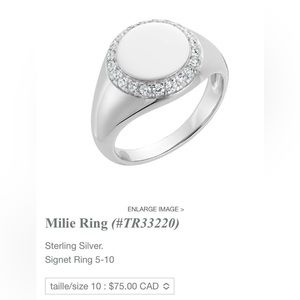- Tocara New Retired Milie Ring Sterling Silver Diami Size 5